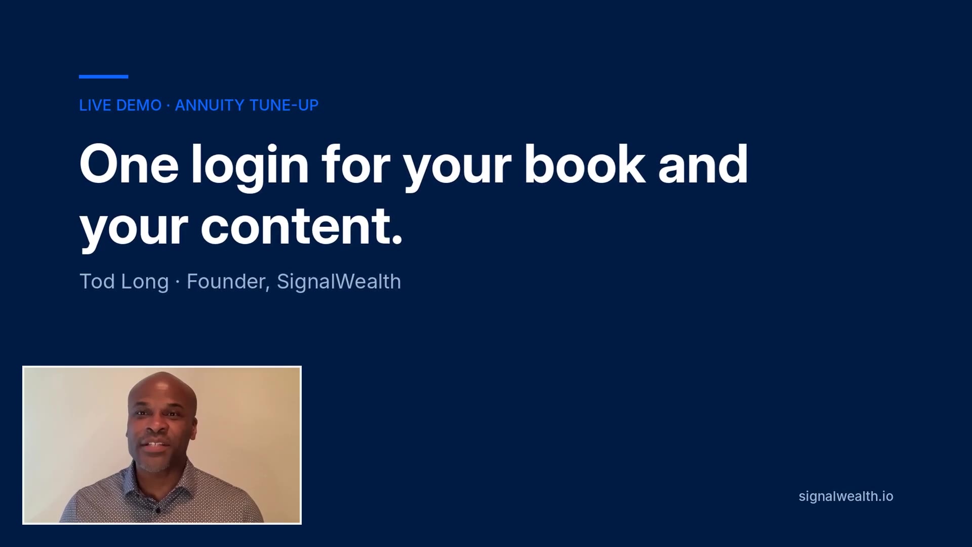 SignalWealth demo webinar